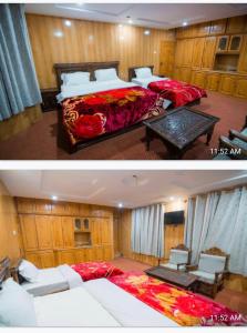 锡卡都Saspolo chain of G house的卧室两张照片,配有两张床