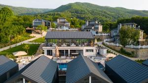 科贾埃利Alya Kartepe Villa Hotel的享有高山房屋的空中景致