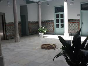 格拉纳达帕拉西奥卡布雷拉利洛公寓的一座建筑中间带喷泉的庭院