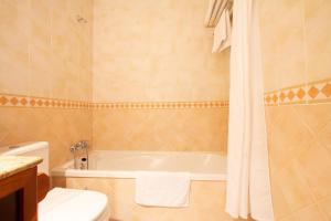 Dehesa提龙体拉那酒店的带浴缸、卫生间和盥洗盆的浴室