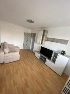 曼加利亚Apartament in Mangalia的带沙发和电视的客厅
