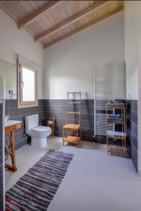 尼基季Villa Kladi的一间带卫生间和水槽的浴室