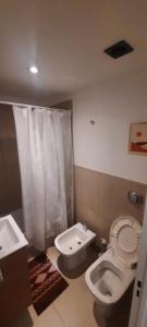 洛马斯-德萨莫拉Departamento moderno en Las Lomitas的浴室配有白色卫生间和盥洗盆。