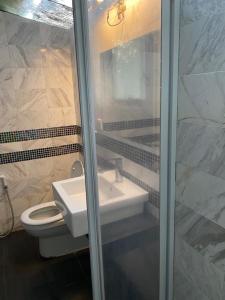丹那拉打THE HIGHLANDS VILLA的浴室配有白色水槽和卫生间。