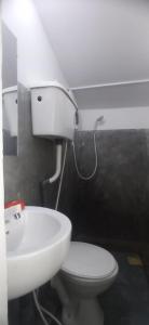 WattegamaNew Elkaduwa LOFT Hotel的浴室配有白色卫生间和盥洗盆。