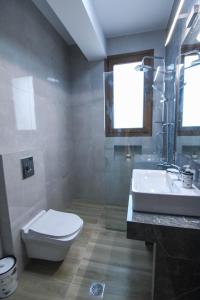 伊莱恩Maria Ireon Apartment 1 with hot-tube的一间带卫生间和水槽的浴室