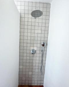 Montes de AlvorGuesthouse Casa Felicia的浴室内配有淋浴和头顶淋浴