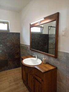 KőröshegyInner House的一间带水槽和镜子的浴室