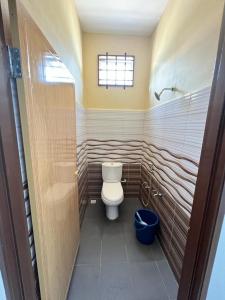 丹那美拉ROSSE HOMESTAY的一间带卫生间和窗户的浴室