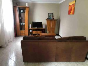 蒙考Recanto do Lameiro的带沙发和电视的客厅