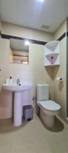 加鲁查Apartamento Arena y Sal - Garrucha的一间带卫生间和水槽的浴室