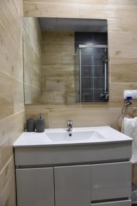 科尔多瓦SIERRA LAGO的浴室设有白色水槽和镜子