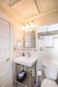 雷德洛治波拉德酒店的一间带水槽、卫生间和镜子的浴室