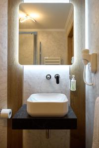 勒姆尼库瑟拉特Hotel Eden的一间带水槽和镜子的浴室