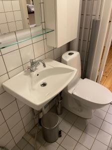 哥本哈根Christianshavn Apartments 536的一间带水槽和卫生间的浴室