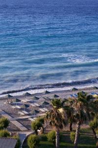 伊利索斯Labranda Blue Bay Resort的享有棕榈树海滩和大海的美景