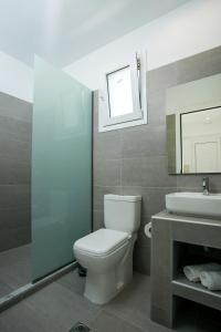 法里拉基VOULA APARTMENTS的浴室配有白色卫生间和盥洗盆。