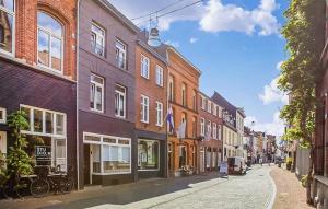 鲁尔蒙德Chambers Roermond的街道上有许多建筑的城市街道