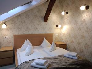 巴亚马雷卡萨鲁苏旅馆的一间卧室配有一张带两个枕头的床
