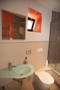 圣地亚哥－德孔波斯特拉霍塔斯公寓的一间带水槽和卫生间的浴室
