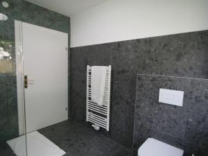 因斯布鲁克Apartment Diwani home stay Innsbruck by Interhome的带淋浴的浴室和玻璃门