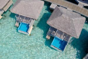 鲁阿环礁You & Me Maldives的海洋上的两栋简易别墅