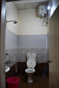 桑提科帕Rochas Valley Homestay的一间带卫生间和水槽的浴室