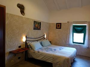 塞斯塔戈达诺Terra Del Bosco Agriturismo的一间卧室设有一张床和一个窗口