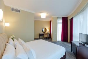 巴统艾西酒店的配有一张床和一台平面电视的酒店客房
