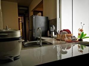 塔拉波托Apartamento Banda de Shilcayo的厨房配有水槽和台面
