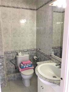 贝纳尔马德纳Acuario shared flat piso compartido est partagé الشقة مشتركة的一间带卫生间和水槽的浴室