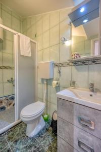 蒂瓦特Apartments Vujosevic的一间带卫生间和水槽的浴室