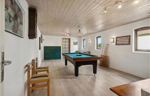 StenstrupAwesome Home In Stenstrup With Wifi的配有台球桌和椅子的房间