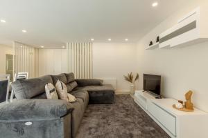 埃斯波森迪Apartamento Bela Vista - Minho's Guest的带沙发和电视的客厅