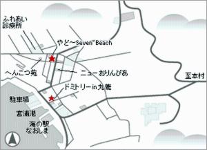 直岛町雅多七海滩酒店的城市地图