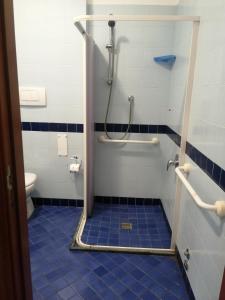 圣贝内代托-德尔特龙托奥特雷马雷住宅酒店的带淋浴和卫生间的浴室