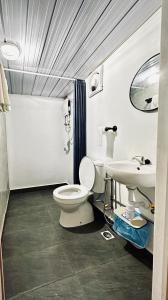 丹绒武雅Ardour Lodge "A" Wing的一间带卫生间和水槽的浴室