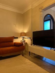 开罗lovely apartment in Zamalek的带沙发和平面电视的客厅