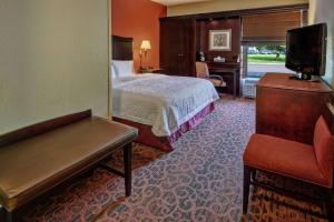 阿什兰阿什兰德希尔顿恒庭酒店的配有一张床和一把椅子的酒店客房