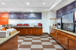 布卢明顿明尼阿波利斯圣保罗机场 - 美国购物中心汉普顿酒店及套房的快餐店,带厨房的柜台
