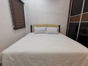 莎阿南Enarahomes Shah Alam的一张床上有两个枕头的房间