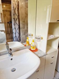 塞尼Guest House Sombrero 2的一间带水槽和镜子的浴室