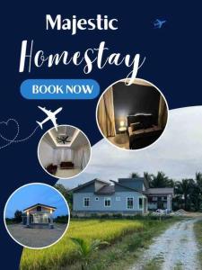 巴西富地Majestic Homestay - Pasir Puteh的房屋和飞机照片的拼贴