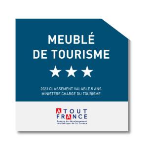 多勒DUPLEX COSY Superdole - Classé 3 étoiles的一种可读作移动旅游的蓝色标志