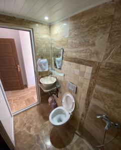于尔居普KAPADOKYA DELUXE APART的一间带卫生间和水槽的浴室