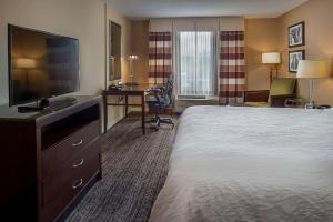 伯克利圣路易斯机场希尔顿花园酒店的配有一张床和一台平面电视的酒店客房