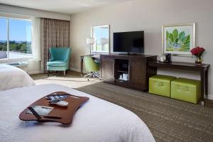布莱斯加利福尼亚州布莱斯汉普顿酒店及套房的酒店客房设有两张床和一台平面电视。