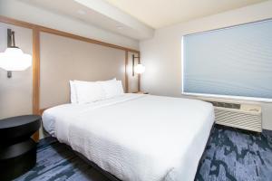 拉皮德城费尔弗耶德旅馆及套房酒店－拉皮德城的一间设有大床和窗户的酒店客房