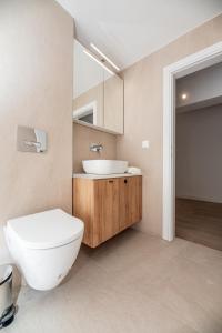 塞萨洛尼基LASARI comfort living的浴室配有白色卫生间和盥洗盆。