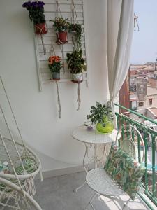 Casa Amari alla Zisa HOSTEL的阳台或露台